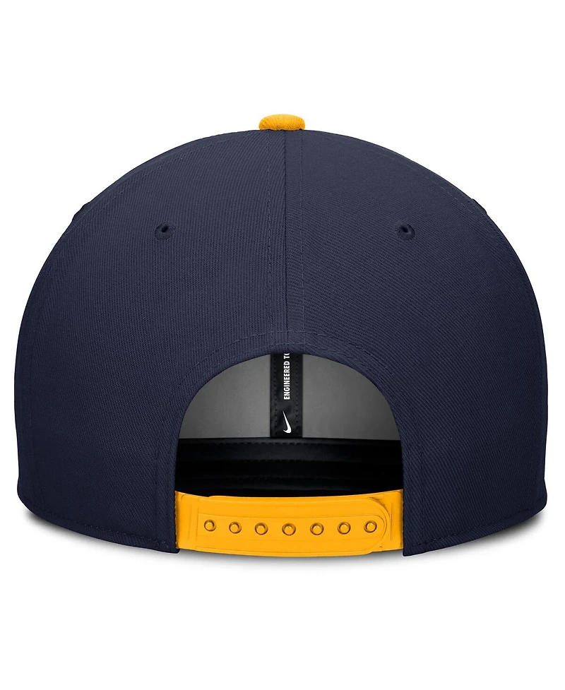 Nike Men's Navy/Cream West Virginia Mountaineers Pro Legacy Script Snapback Hat