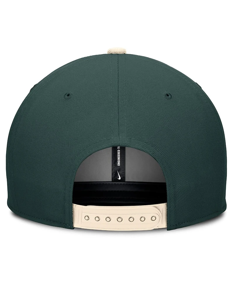 Nike Men's Green/Cream Michigan State Spartans Pro Legacy Script Snapback Hat