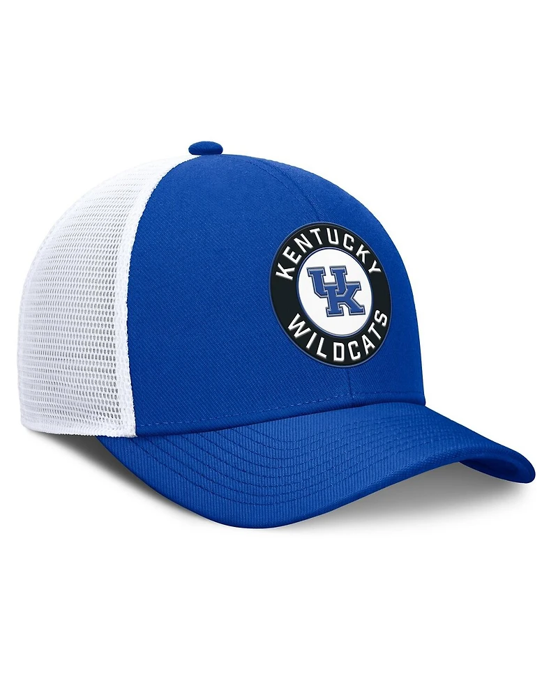 Nike Men's Royal/White Kentucky Wildcats Rise Primetime Performance Trucker Adjustable Hat