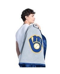 Starter Men's Royal Milwaukee Brewers Cooperstown Collection Point Man Full-Snap Coaches Jacket