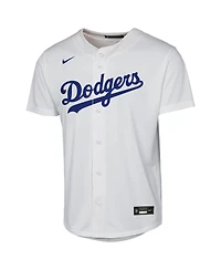 Nike Big Boys and Girls White Los Angeles Dodgers Home Replica Jersey