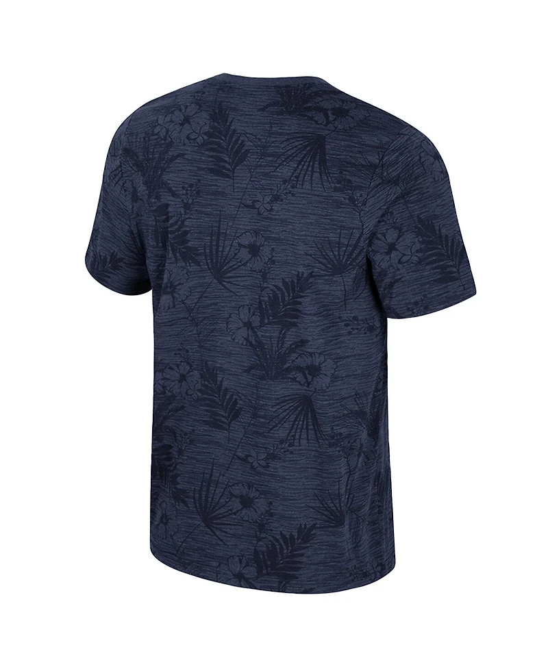Colosseum Men's Navy Michigan Wolverines Floral Printed T-Shirt