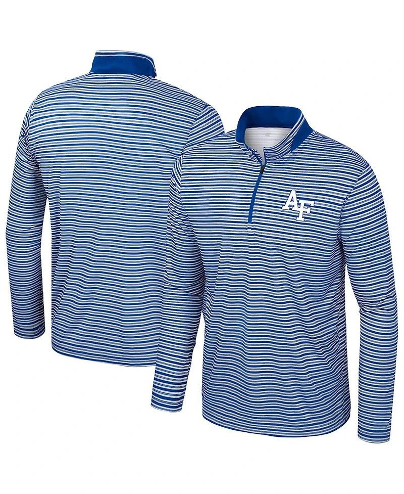 Colosseum Men's Royal Air Force Falcons Striped Quarter-Zip Top