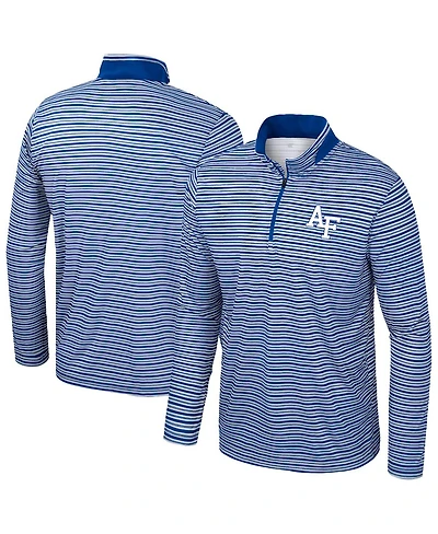 Colosseum Men's Royal Air Force Falcons Striped Quarter-Zip Top