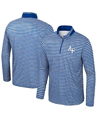 Colosseum Men's Royal Air Force Falcons Striped Quarter-Zip Top