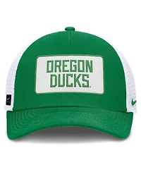 Nike Men's Green/White Oregon Ducks 2025 On-Field Rise Patch Trucker Adjustable Hat