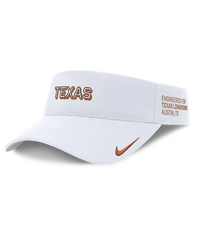 Nike Men's White Texas Longhorns 2025 On-Field Gameday Performance Ace Adjustable Visor Hat