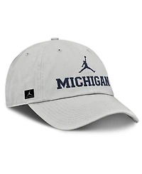 Jordan Men's Gray Michigan Wolverines 2025 On-Field Gameday Club Adjustable Hat