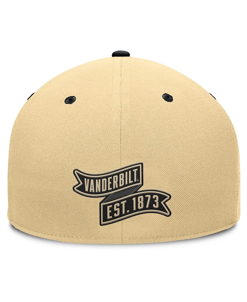 Fanatics Men's Gold/Black Vanderbilt Commodores Balance Fitted Hat