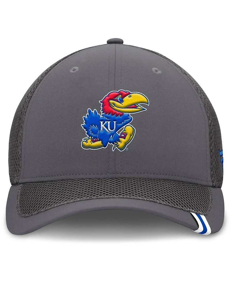 Fanatics Men's Gray Kansas Jayhawks Clincher Flex Hat