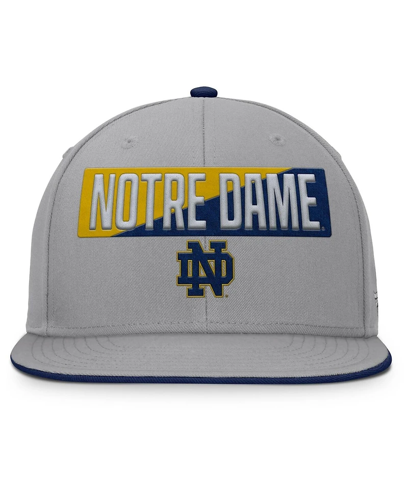 Fanatics Men's Gray Notre Dame Fighting Irish Duo Snapback Hat