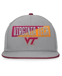 Fanatics Men's Gray Virginia Tech Hokies Duo Snapback Hat