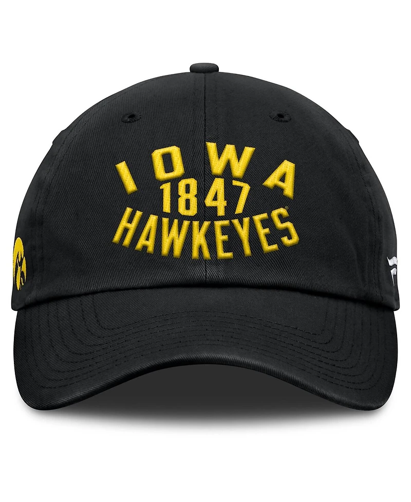 Fanatics Men's Black Iowa Hawkeyes Archer Adjustable Hat
