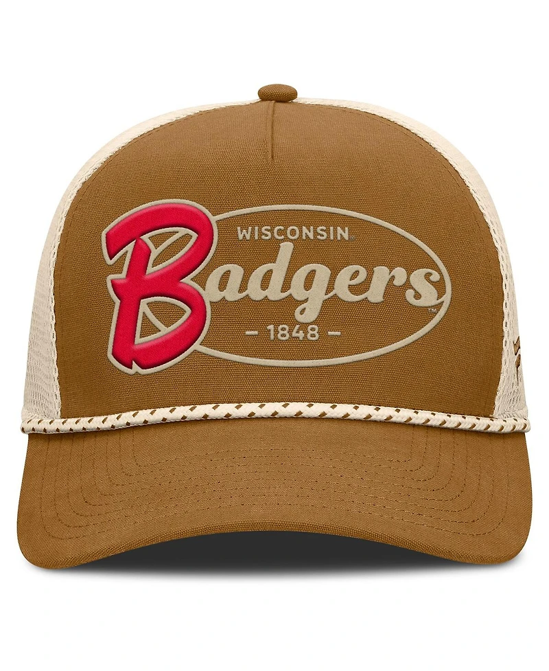Fanatics Men's Brown Wisconsin Badgers Trucker Adjustable Hat