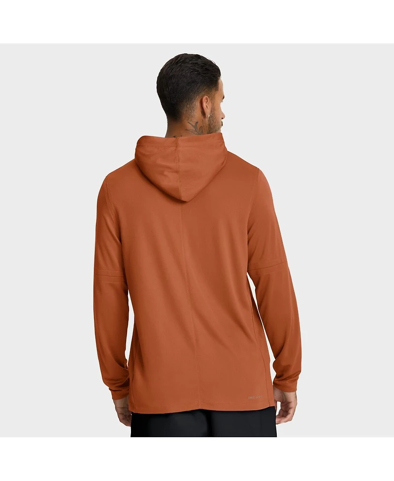 Nike Men's Texas Longhorns 2025 Sideline Performance Long Sleeve Hoodie T-Shirt