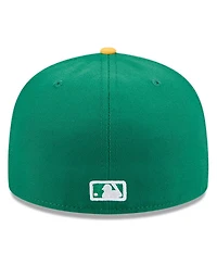 New Era Men's Green Athletics Baseball Hall of Fame 59FIFTY Fitted Hat