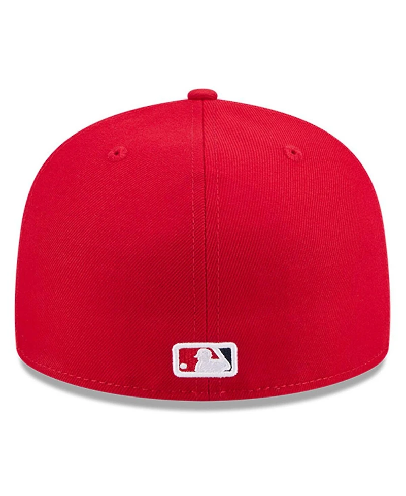 New Era Men's Red Los Angeles Angels Baseball Hall of Fame 59FIFTY Fitted Hat