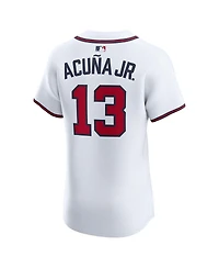 Nike Men's Ronald Acuna Jr. White Atlanta Braves Home Elite Player Jersey