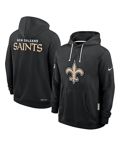 Nike Men's Black New Orleans Saints Sideline Initial Home Performance Pullover Hoodie