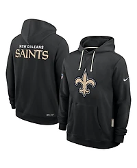 Nike Men's Black New Orleans Saints Sideline Initial Home Performance Pullover Hoodie