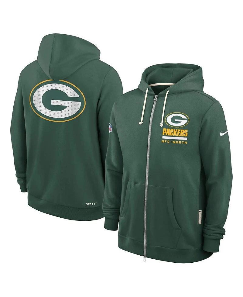 Nike Men's Green Bay Packers Sideline Utility Player Performance Full-Zip Hoodie
