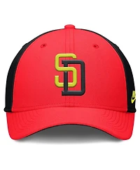 Nike Men's Crimson/Black San Diego Padres Neon 90s Rise Swoosh Flex Hat