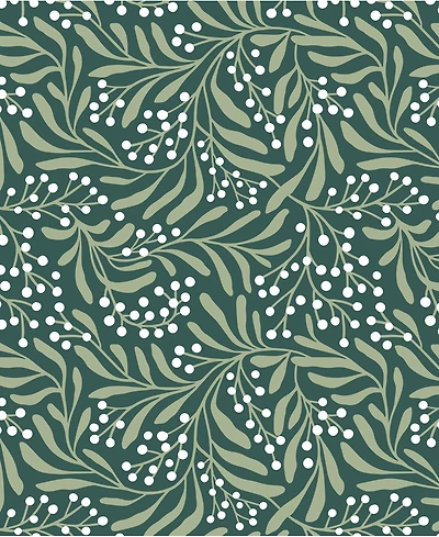 Lady Jayne Winter Mistletoe Gift Wrap, 30" x 120"