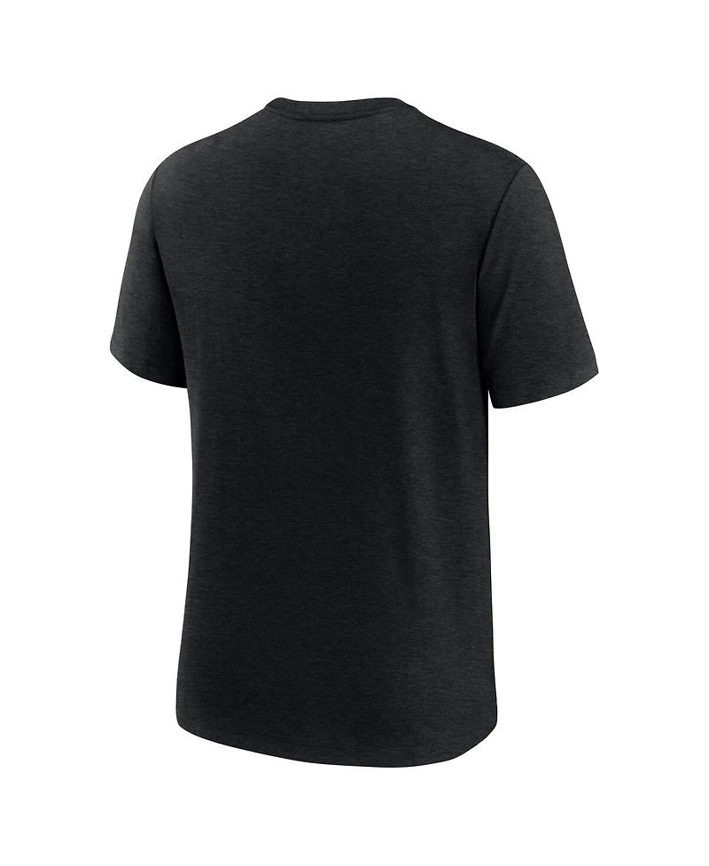 Nike Men's Dark Gray Philadelphia Phillies Lights Out Wordmark Tri-Blend T-Shirt
