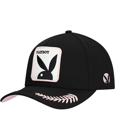 Lids Men's Black Playboy Logo A-Frame Adjustable Hat