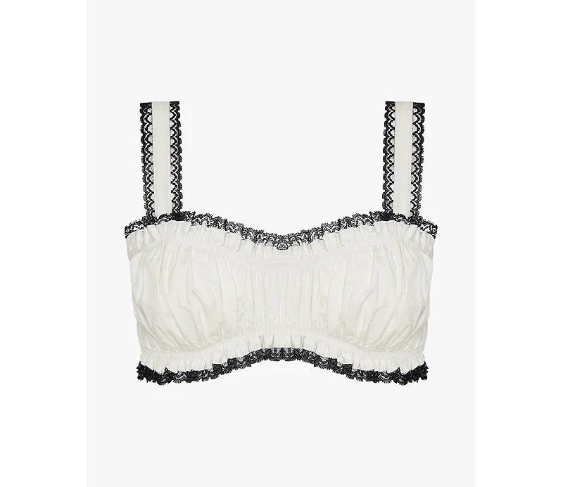 WeWoreWhat Women's Ruched Crop Top