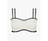 WeWoreWhat Women's Ruched Crop Top
