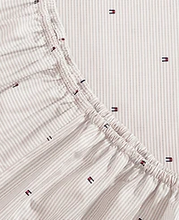 Tommy Hilfiger Ithaca Flag Stripe Cotton Percale 4-Piece Sheet Set, Queen