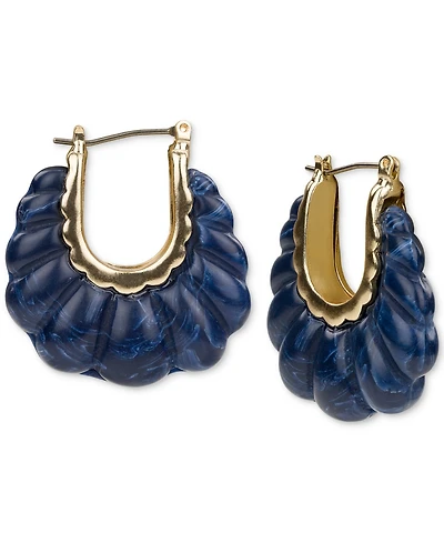 Patricia Nash Scalloped Gold-Tone Hoop Earrings