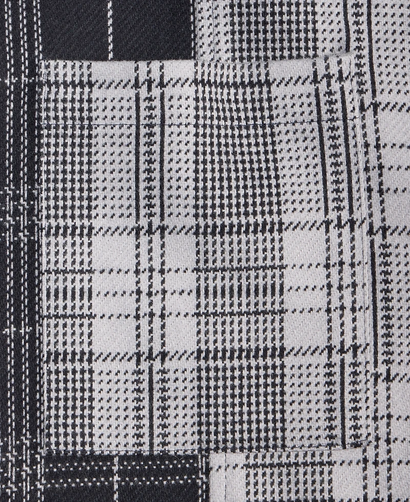 Mode of One Men's Long-Sleeve Cotton Plaid Shirt, Macy's Exclusive
