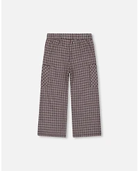 Deux par Toddler Girls Jacquard Knit Flare Pants with Houndstooth Pattern - Toddler|Child