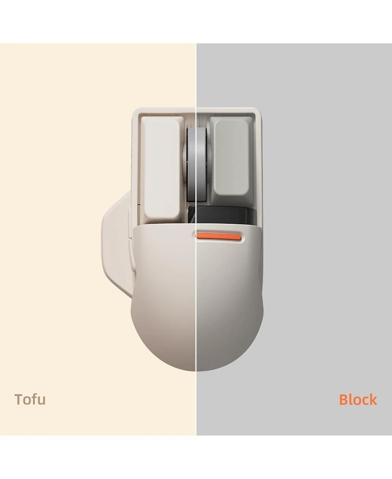 Lofree Pbt Wireless Mouse, Rechargeable, Oled Display, 4000 Dpi, Triple Mode (Bluetooth, 2.4G, Type C