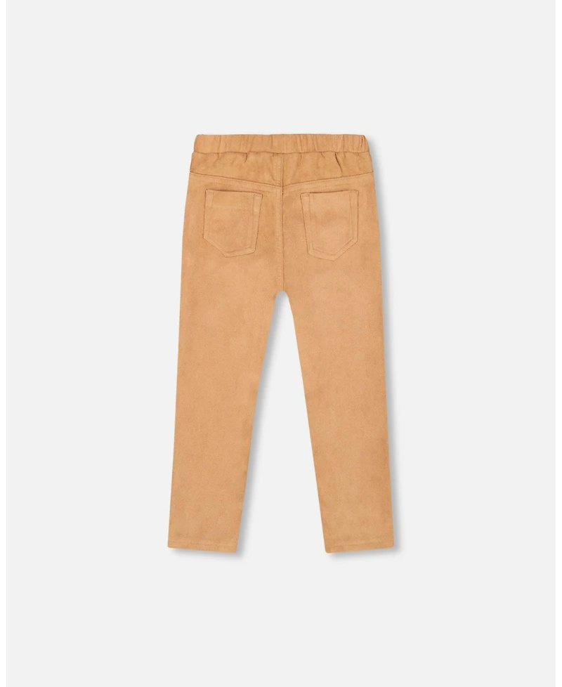 Deux par Girl Stretch Suede Treggings Light Pecan Brown