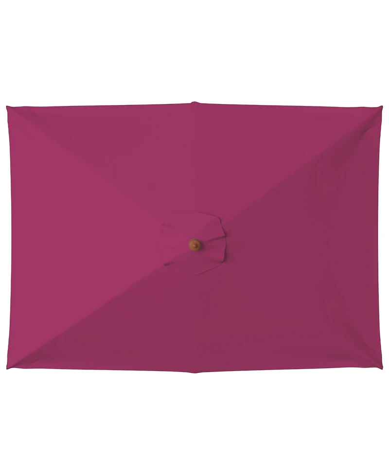 Outdoor Parasol with Wooden Pole 59.1"x78.7" Bordeaux Red