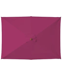 Outdoor Parasol with Wooden Pole 59.1"x78.7" Bordeaux Red