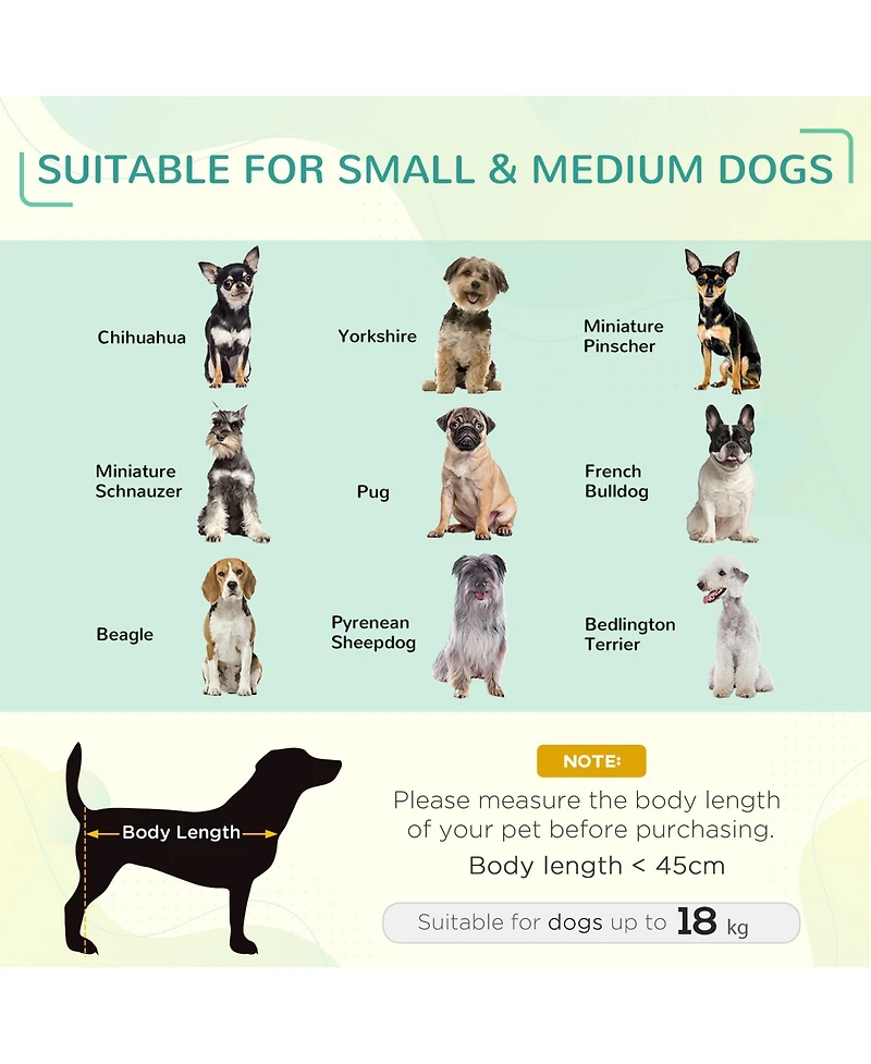 PawHut Cooling Elevated Dog Bed Foldable Portable Pet Cot W/ Breathable Fabric