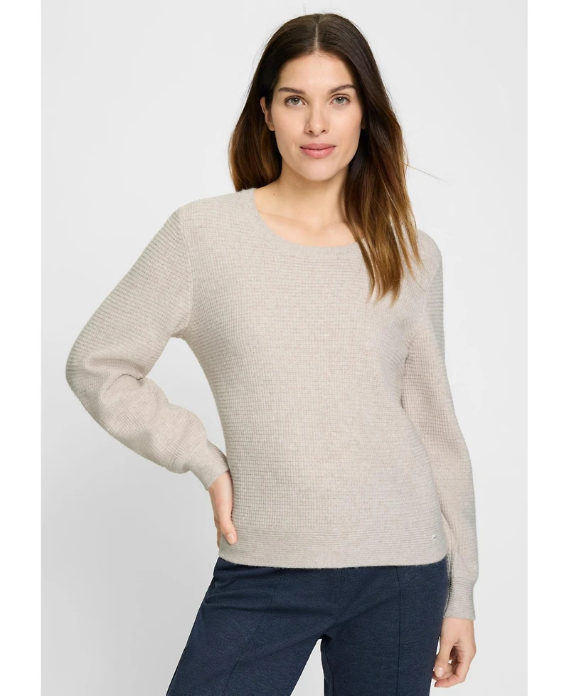 Olsen Women's Waffle Knit Pullover