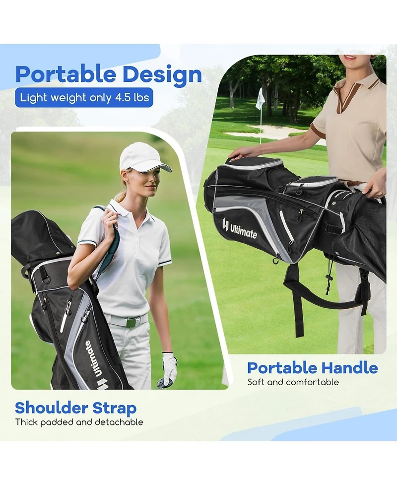 Mecale Golf Cart Bag with 14 Way Top Dividers