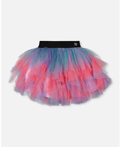 Deux par Girl Multi Layer Mesh Skirt Multicolor