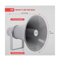Pyle 11'' Indoor / Outdoor 30 Watt Pa Horn Speaker with 70V Transformer