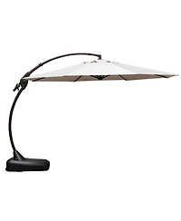 Mondawe 11ft Cantilever Umbrella w/ 360° Rotation & 90° Tilt, Powder-Coated Aluminum Frame