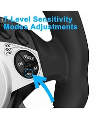 Nbcp Gaming Racing Wheel with 270°/900° Rotation, Dual-Motor Feedback & Paddle Shifters – Compatible with Xbox, PS4, PS3, Pc, Switch