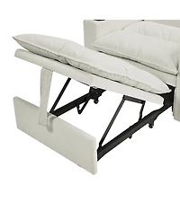 Streamdale Furniture Convertible Velvet Sofa Bed - 3-in-1 Sleeper Couch