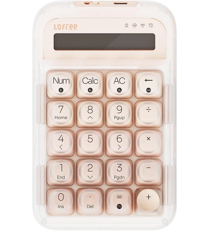 Lofree Foundation Tri-Mode Wireless Numpad with White Led Backlight, Compatible with MacOS, iOS, Windows, and Android