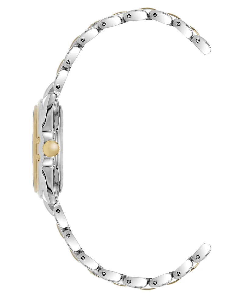 Anne Klein Women's Quartz Round Capital Two-Tone Metal Alloy Bracelet Watch, 28mm