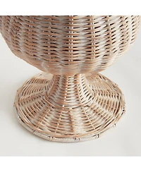 Napa Home & Garden Chesapeake Rattan Footed Urn Tall - Whitewash
